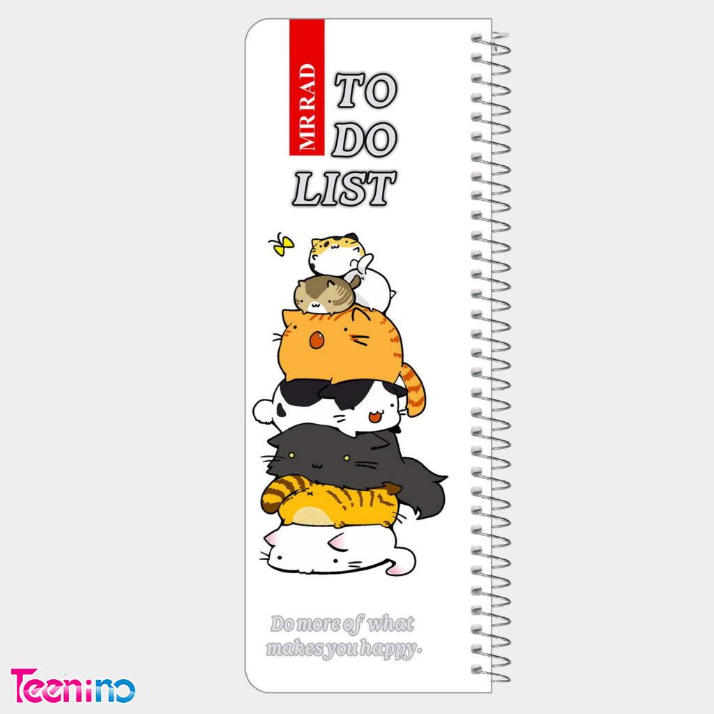 to do list مستر راد طرح گربه فانتزی همراه با کاغذ یادداشت کد cat kawaii 1545